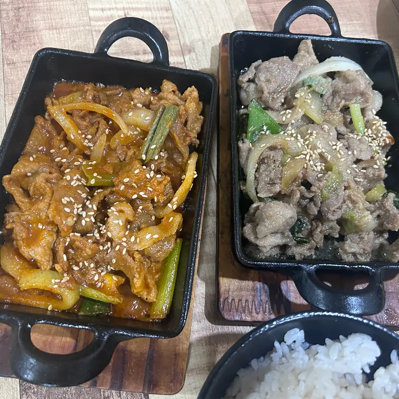 불판 위에서 지글거리는 불고기