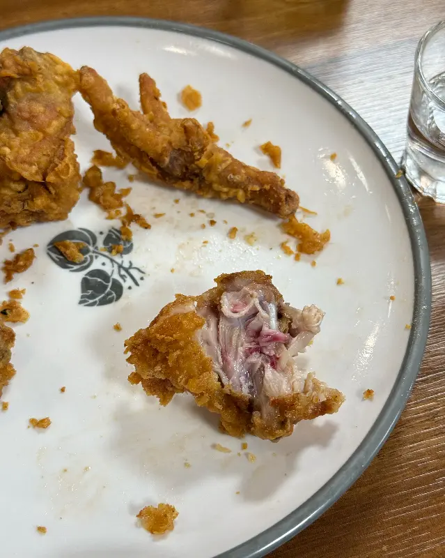 수일통닭 닭똥집 튀김