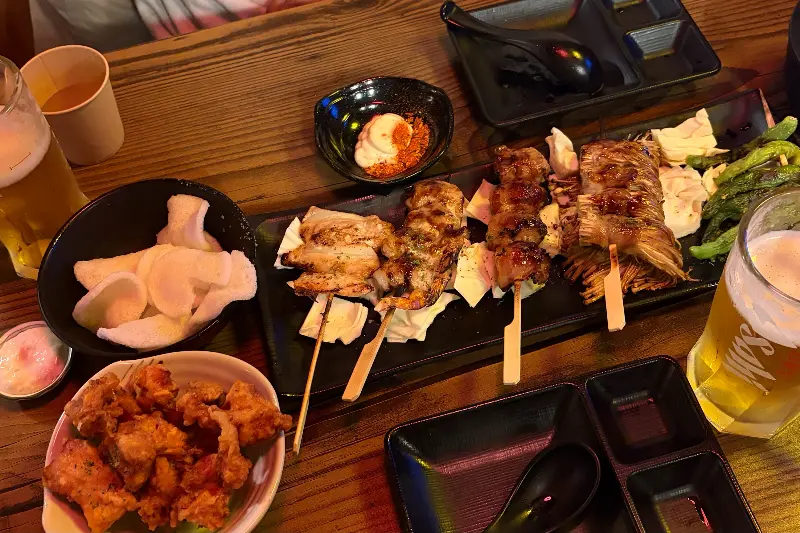 다양한 꼬치 메뉴