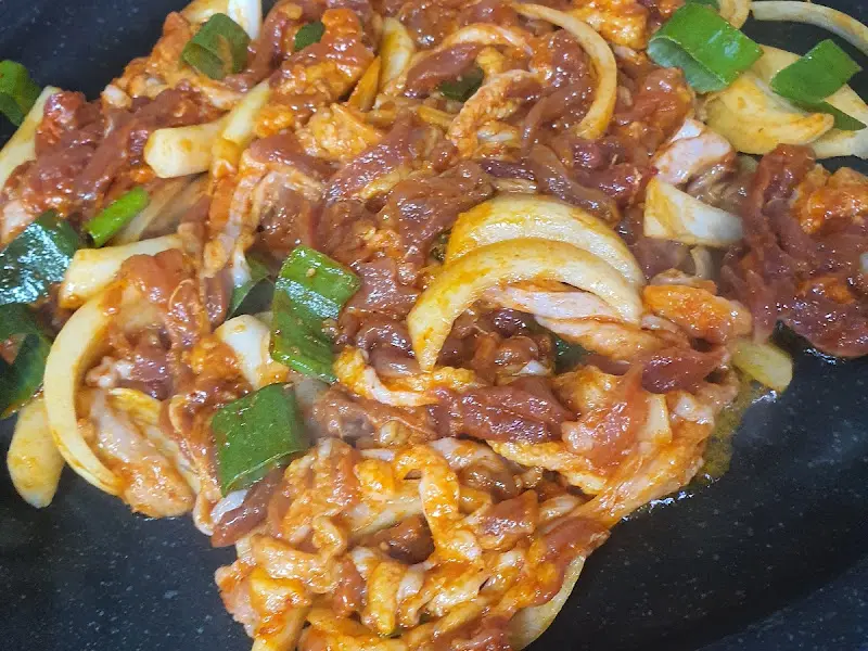 양념오리구이 근접샷