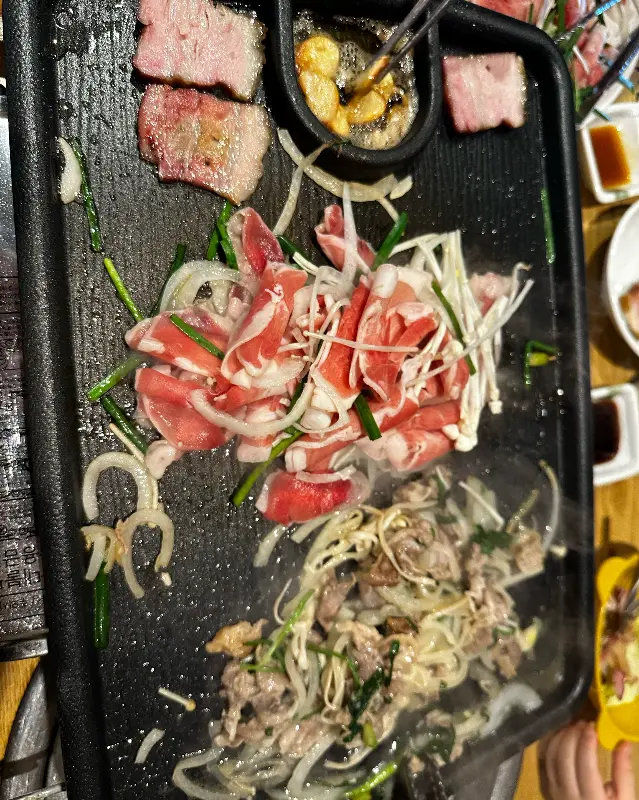 미나리 오리 차돌 구이