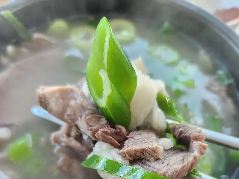 소머리국밥과 고기