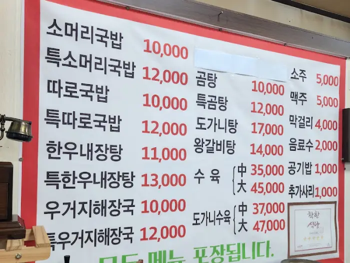 메뉴판