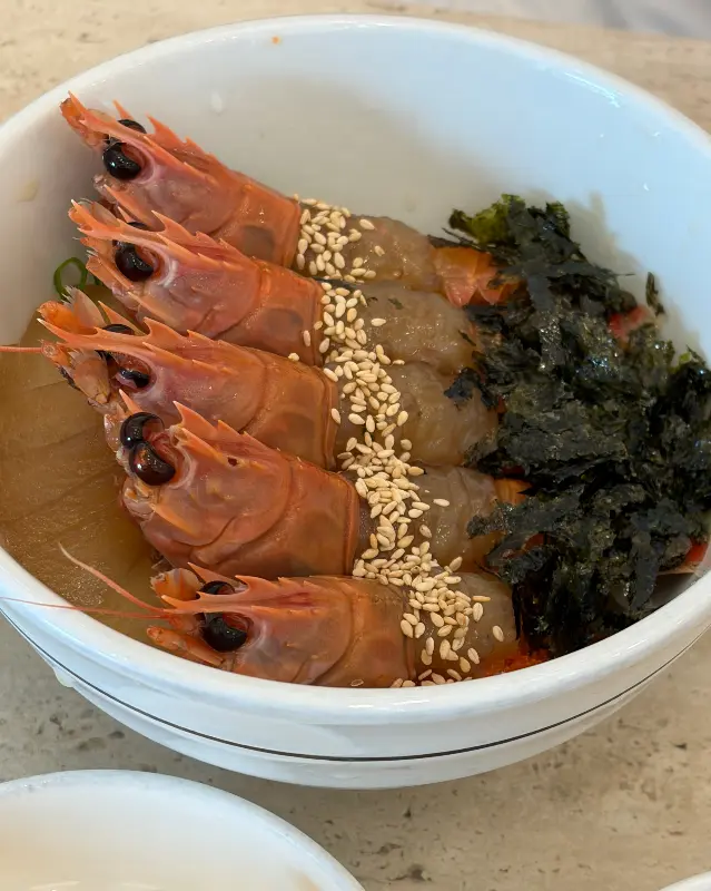 딱새우장 비빔밥 근접샷