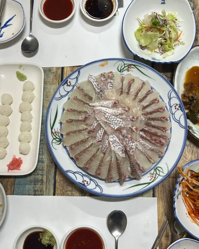 참돔 유비끼 한상차림