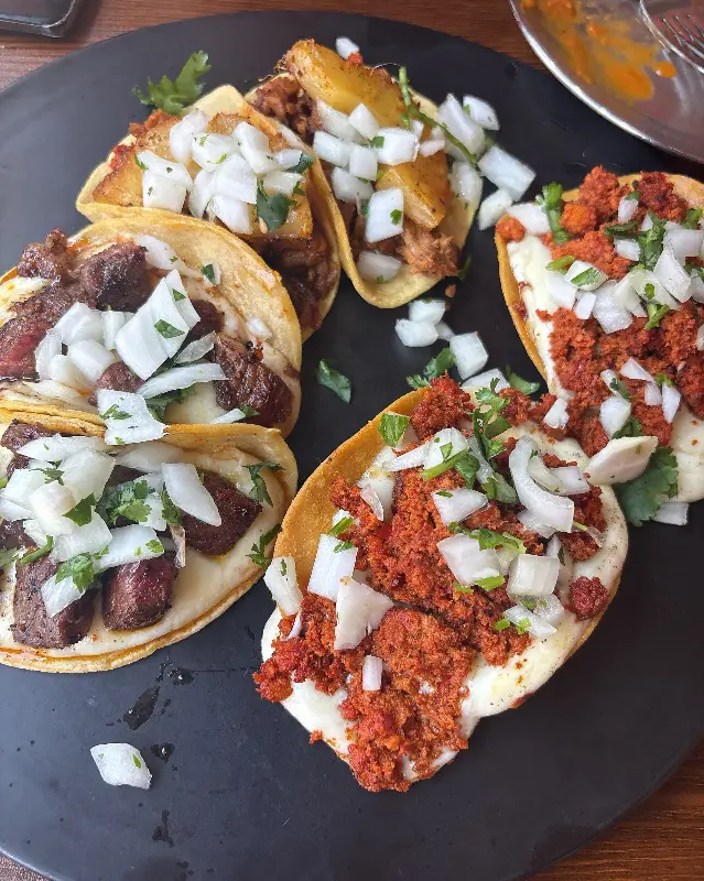 윤기가 흐르는 살치살 타코