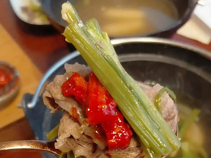 아롱사태와 미나리의 완벽한 조화