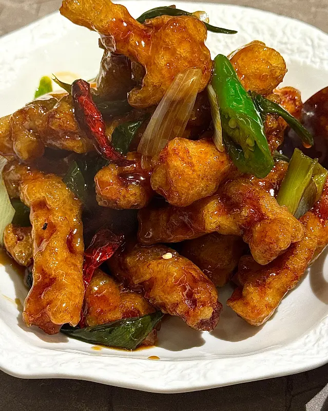 고추가 들어간 탕수육