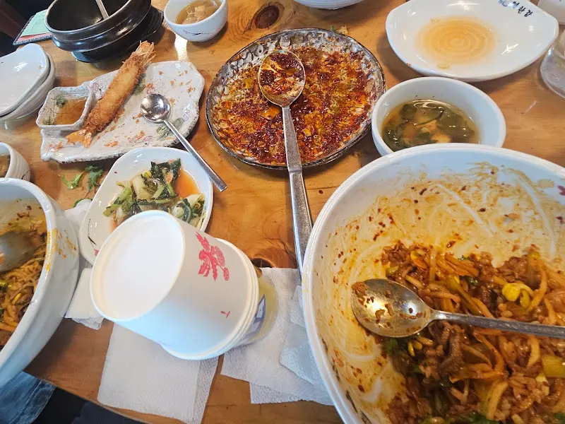 북한강 쭈꾸미 전체 상차림