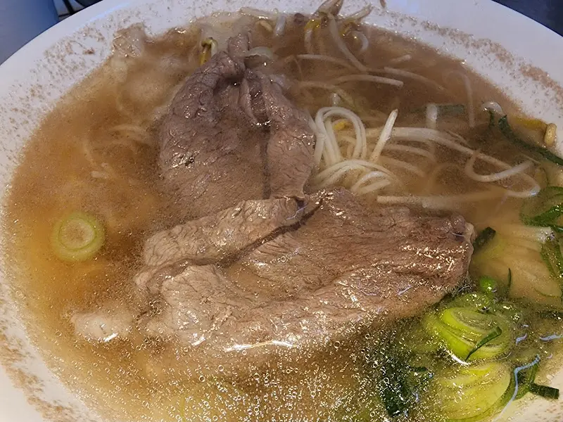 소고기 쌀국수의 클로즈업