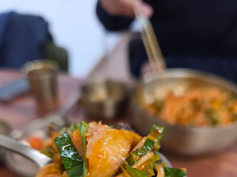 비빔국수 근접샷