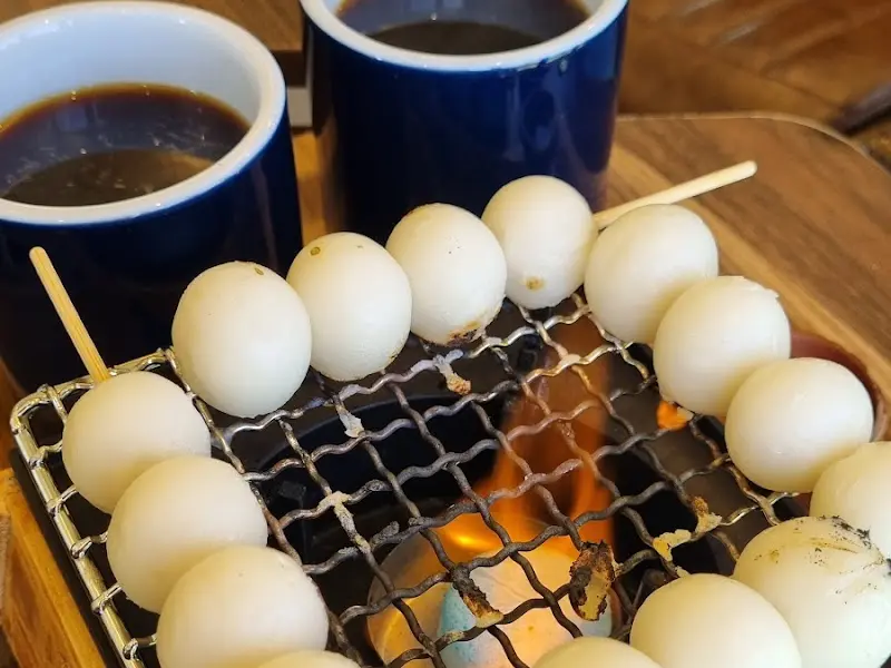 미니 화로에 구워 먹는 당고