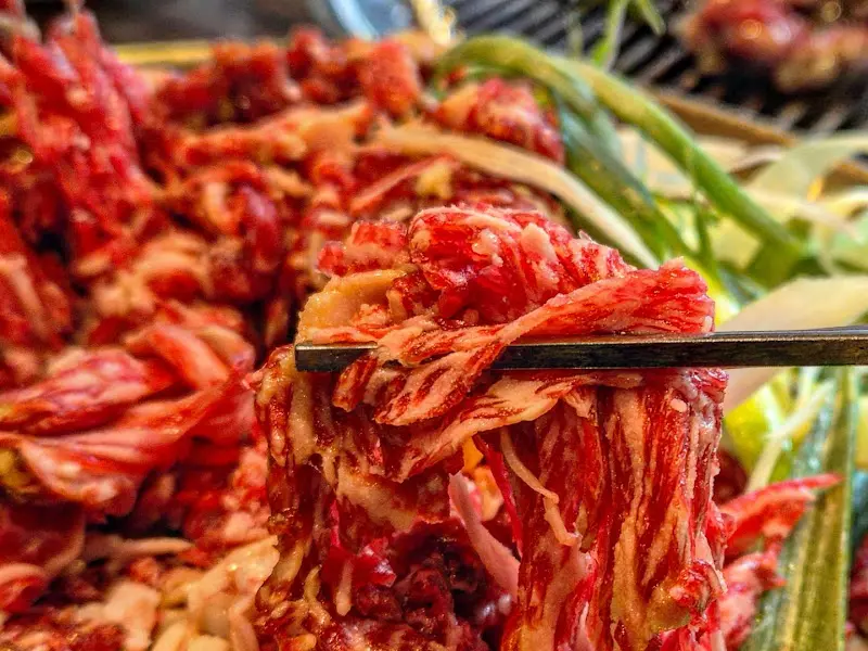 울산불고기 근접샷