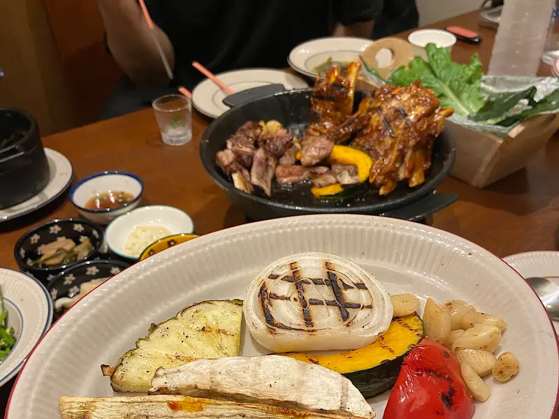 나비갈비와 야채