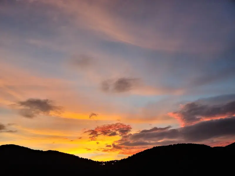 해질녘 바다 풍경