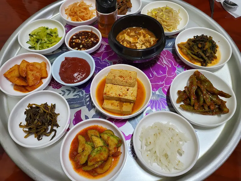 정선 번영슈퍼 보리밥 정식 반찬