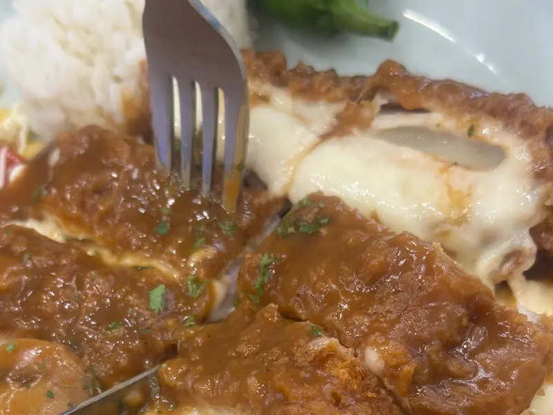 치즈돈까스 단면