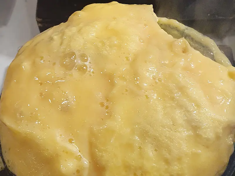 화산 폭발 직전의 계란찜