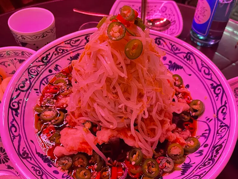 특색있는 메뉴의 클로즈업 샷