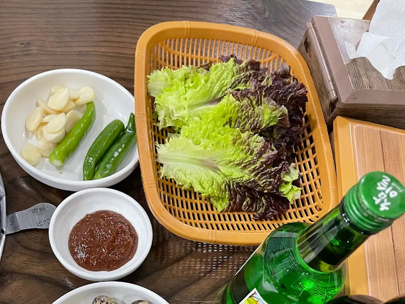 신선한 쌈 채소