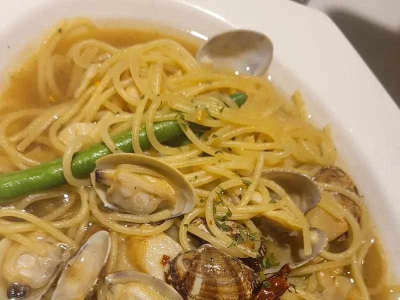 미태리 봉골레 파스타 근접샷