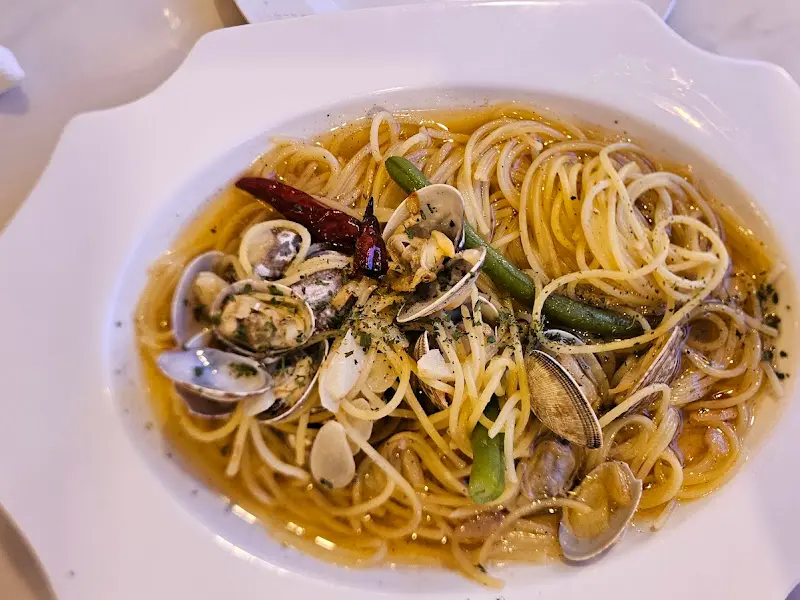 미태리 봉골레 파스타 디테일 샷