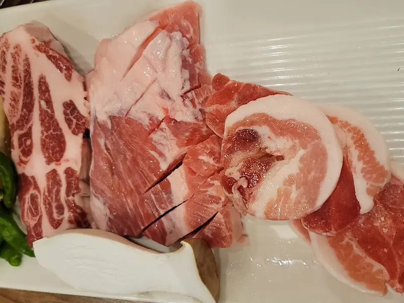 싱싱한 돼지고기 모듬