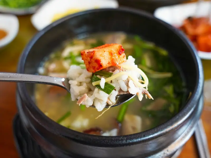 돈삼전복탕과 밥