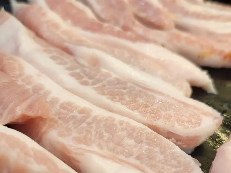 싱싱함이 느껴지는 돼지고기