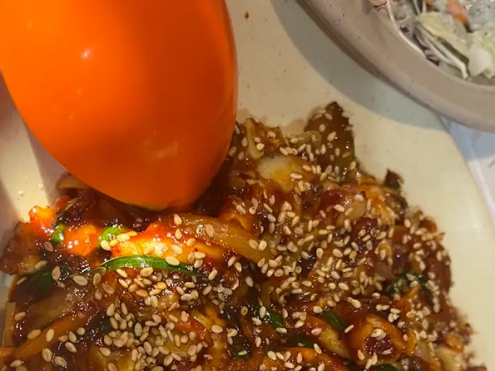 코다리찜 양념에 버무려진 모습