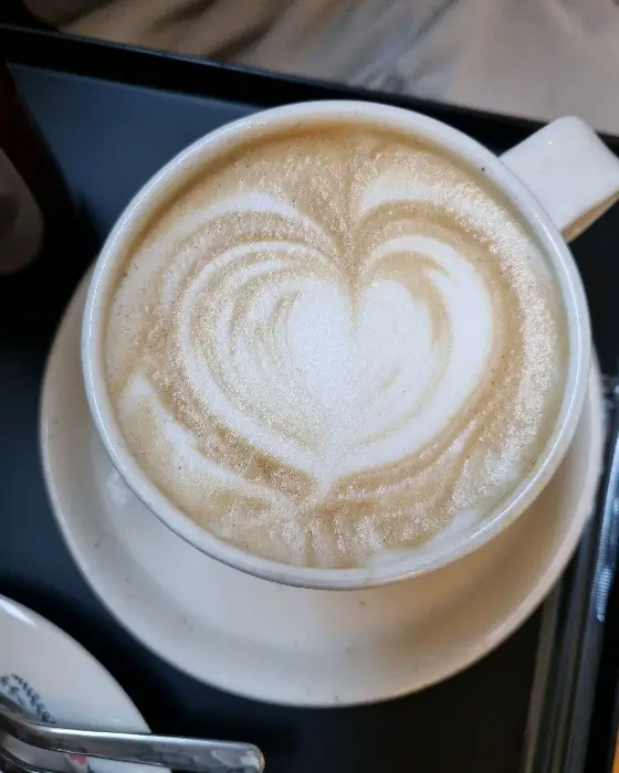 하트 라떼 아트