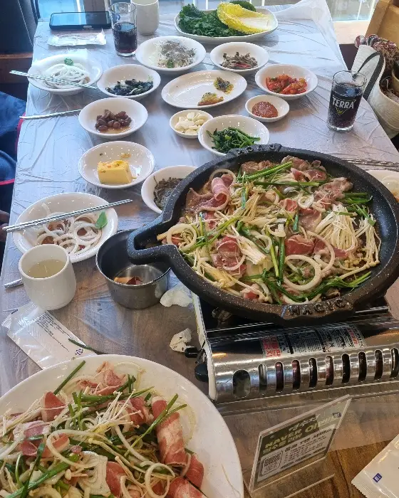 오리야채불고기 후 볶음밥