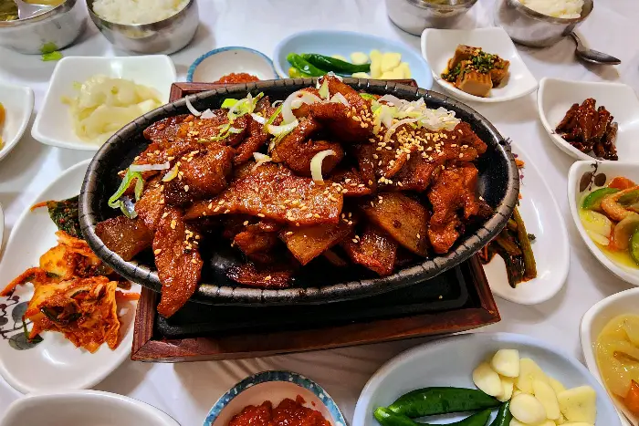 흑돼지 석쇠 불고기 클로즈업