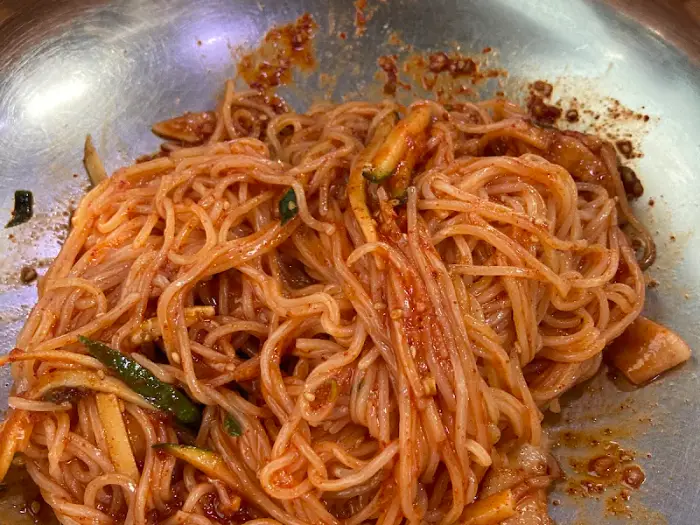 비빔국수 클로즈업