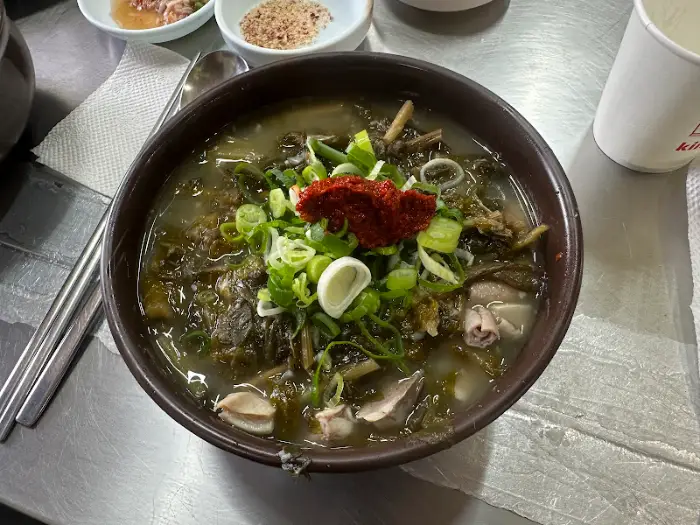 시래기순대국 클로즈업