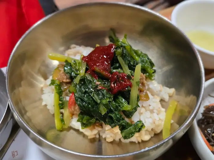 밥과 나물 비빔밥
