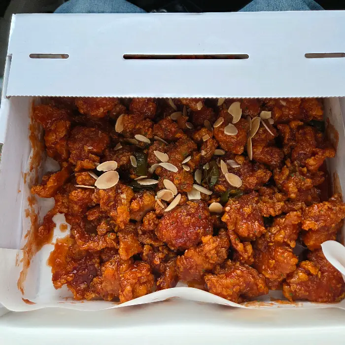 만석닭강정 박스 위에서 찍은 항공샷