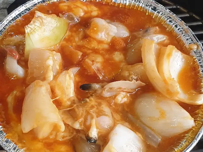 조개찜 속 해산물 클로즈업