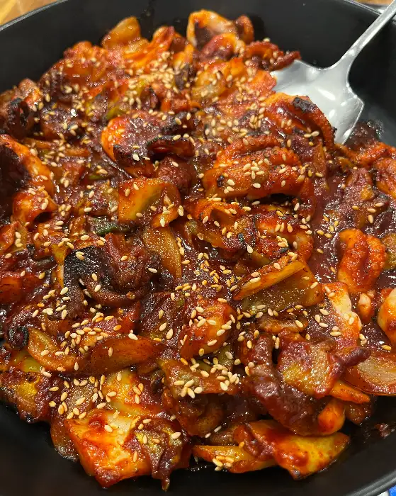 불맛 쭈꾸미 요리 클로즈업
