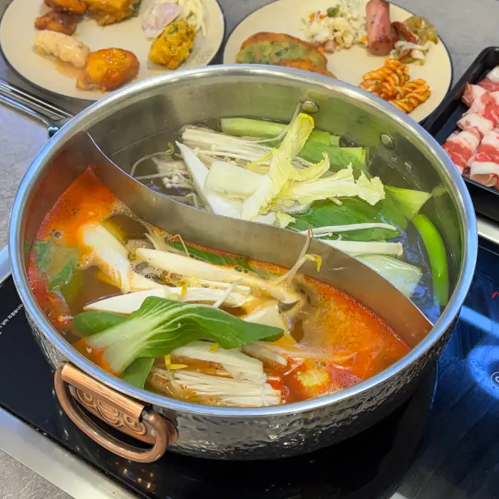 샤브샤브 끓는 모습