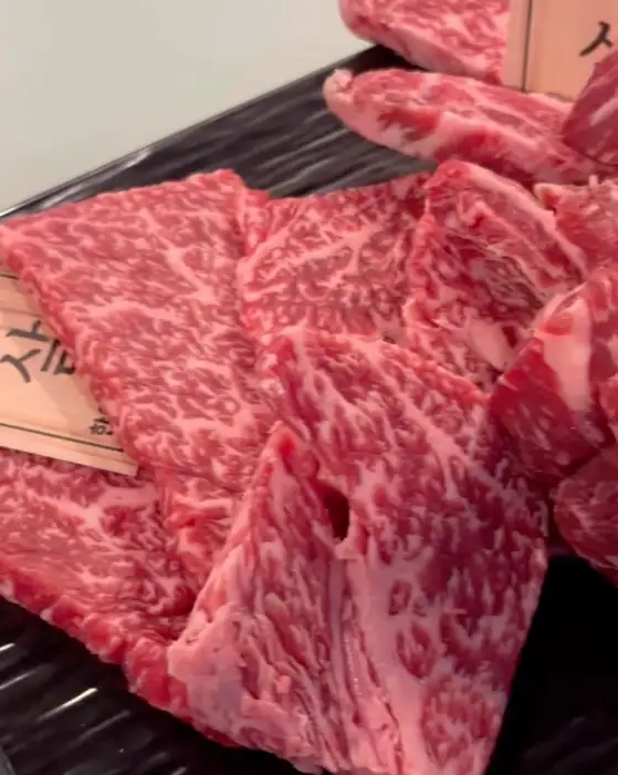 마블링이 뛰어난 한우 갈비살
