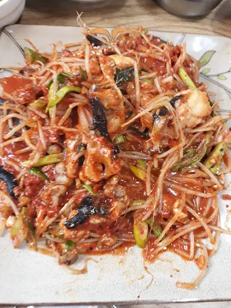 묵은지찌개의 근접 사진