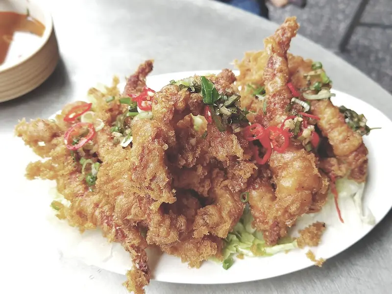 닭목살 유린기 클로즈업