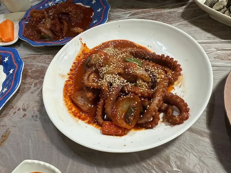 가미섬 볶음 요리