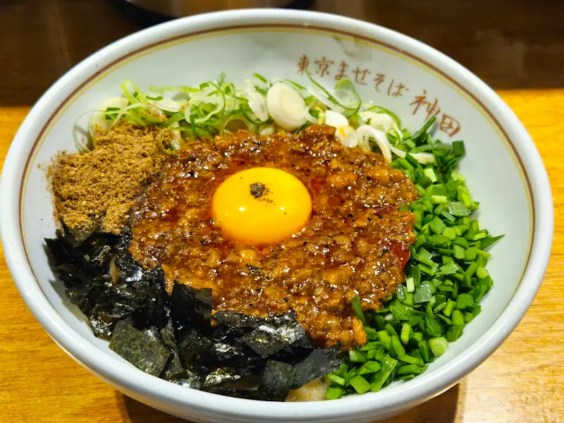 칸다소바 마제소바의 클로즈업 샷