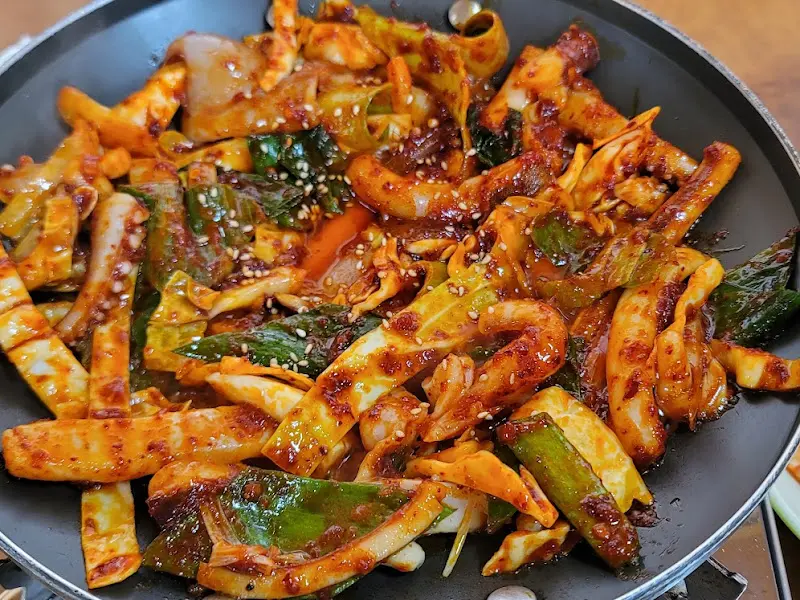 오돼지볶음 클로즈업