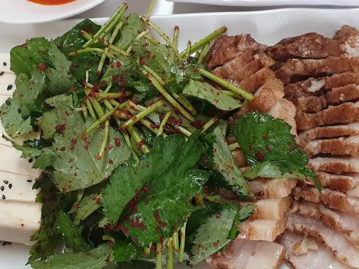 두부 수육 근접 사진