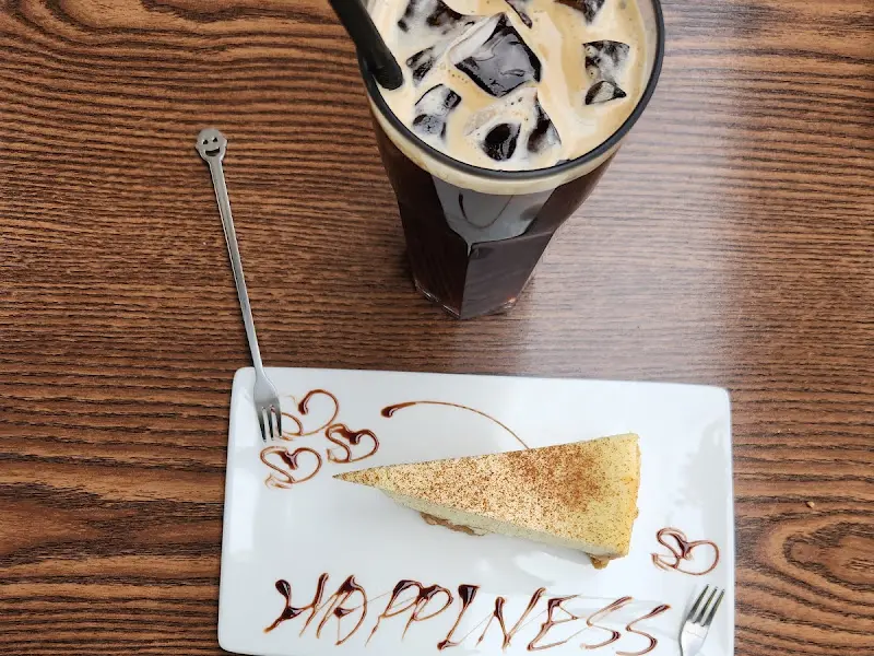 치즈 케이크와 커피