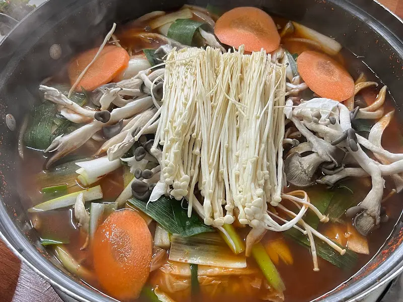 김치말이 전골의 클로즈업