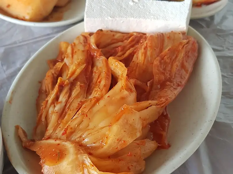 싱싱한 김치의 모습